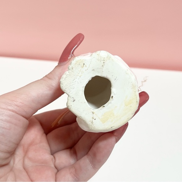 Vintage retro rose ribbon detail cat figurine - Picture 5 of 6